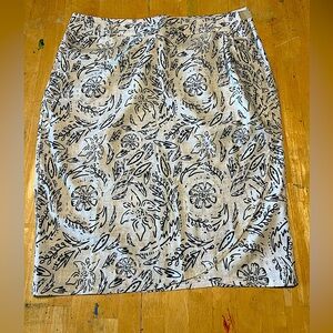 Rip Skirt Hawaii beige and black floral print XL